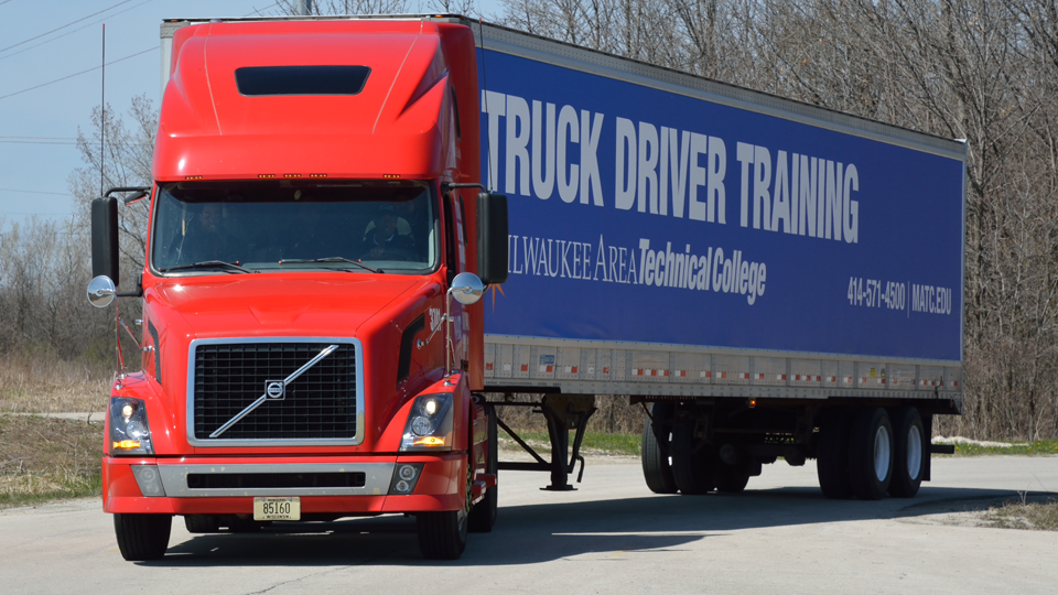 truck driving image