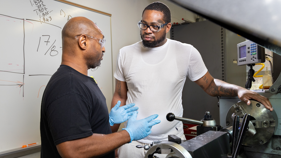 Tanzel Norman and instructor