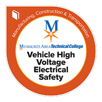 manufacturing vehicle high voltage electrical safety badge