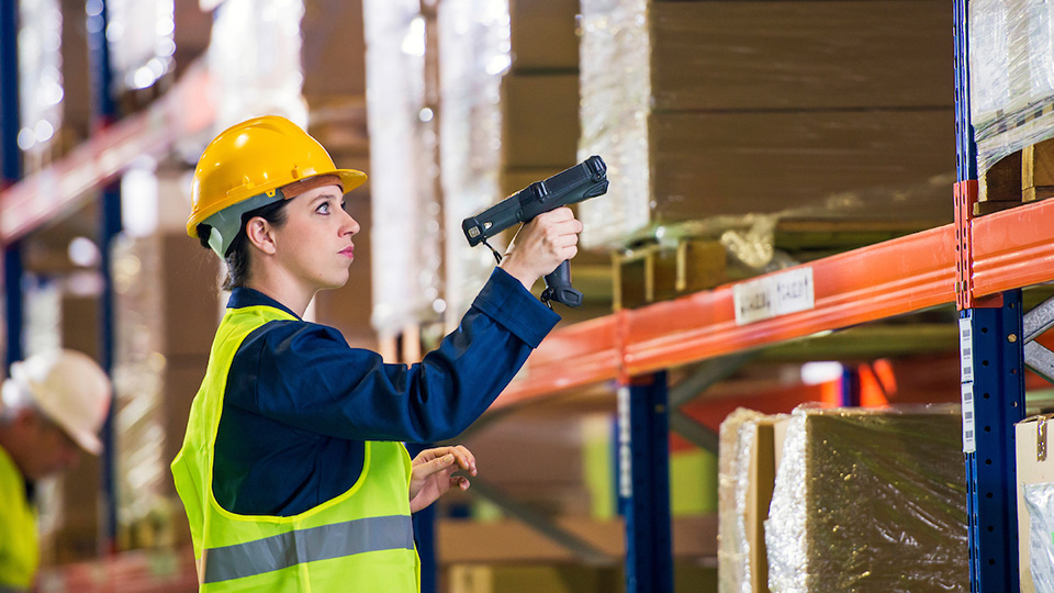 Worker in warehouse