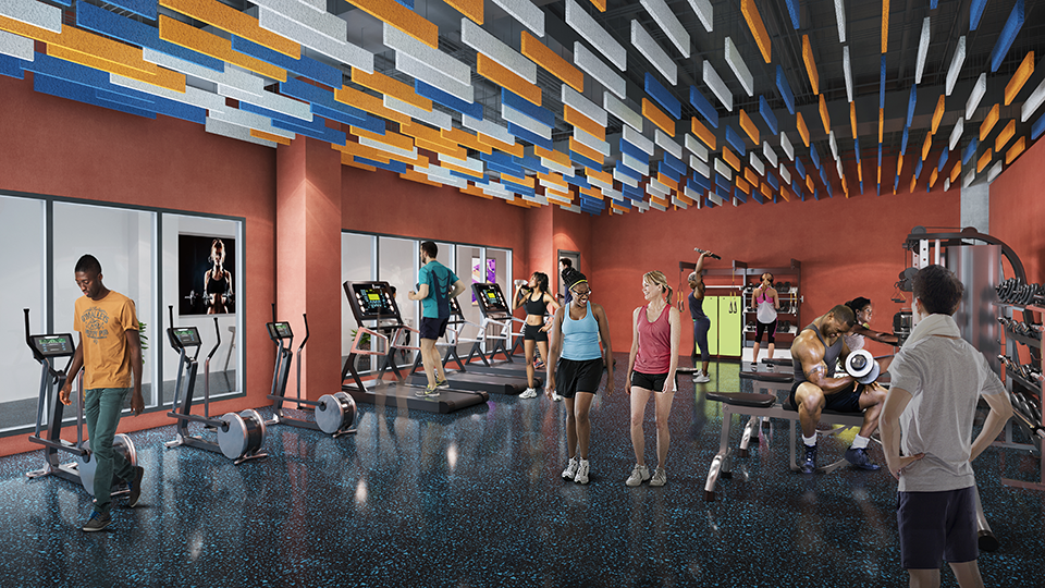 architectural rendering - fitness center