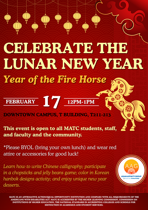2026 Asian Affinity Group Lunar New Year Horse flyer