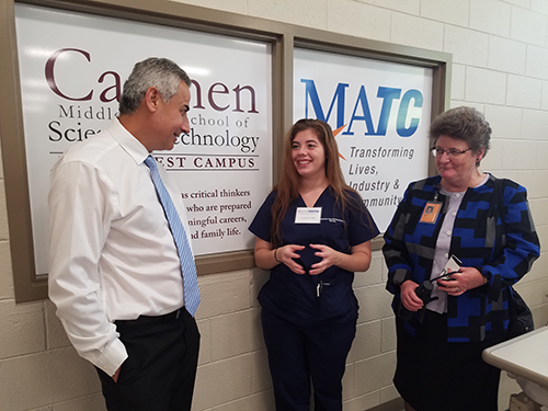 Dr. Mohammad Dakwar, MATC provost (l) and Dr. Nancy Vrabec