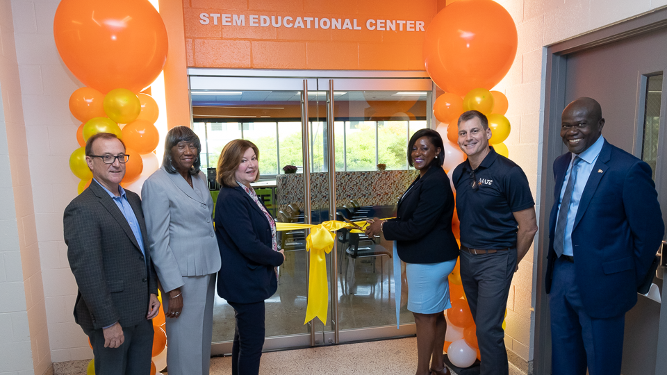 STEM ribbon cutting