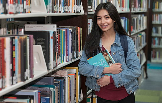 Eunice Perez at MATC's Mequon Campus library pic