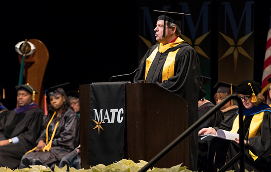David Dull at MATC's 2018 Winter Commencement pic