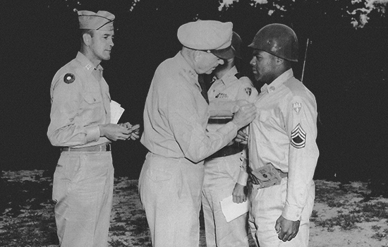 Clarence Garrett, shown in 1952, served in the military and the reserves.