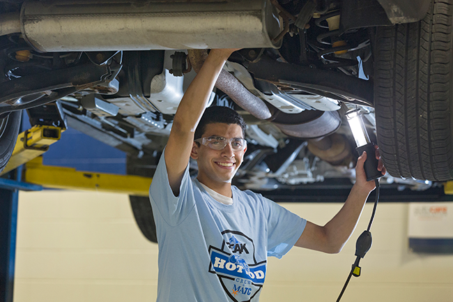 Isaiah Ortiz fixing a car picture