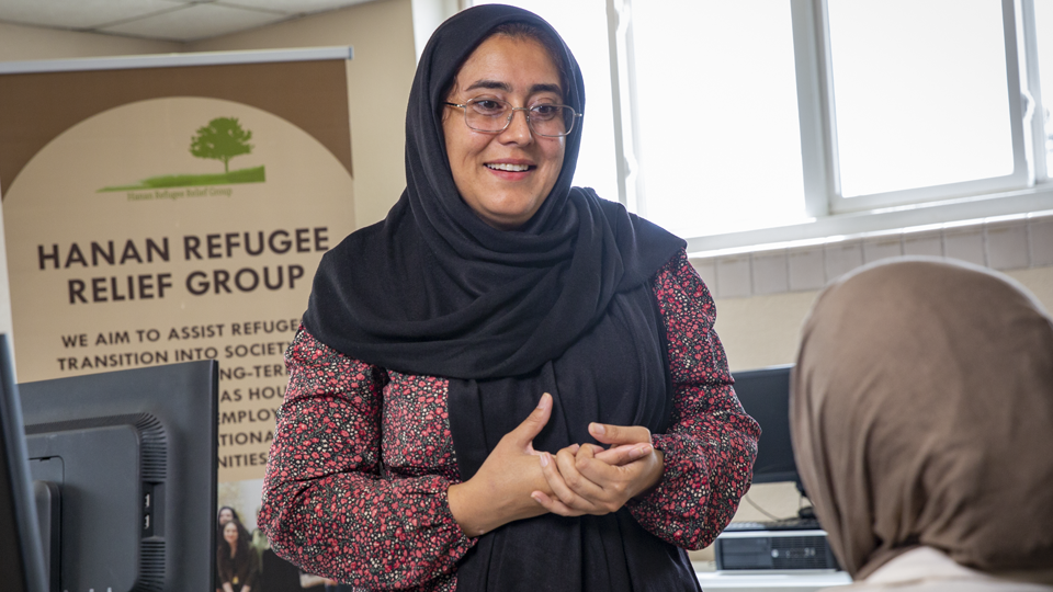 Maryam Durani at Hanan Refugee Relief Center