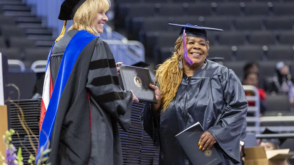 Ola Sellers at MATC's Spring Commencement inside Fiserv Forum