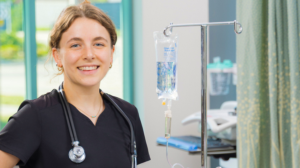 Elle posing for the camera