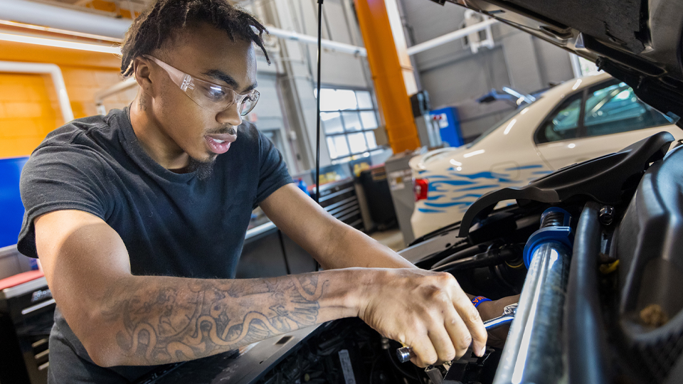 Martin doing car work